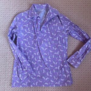 Purple Patterned Blouse